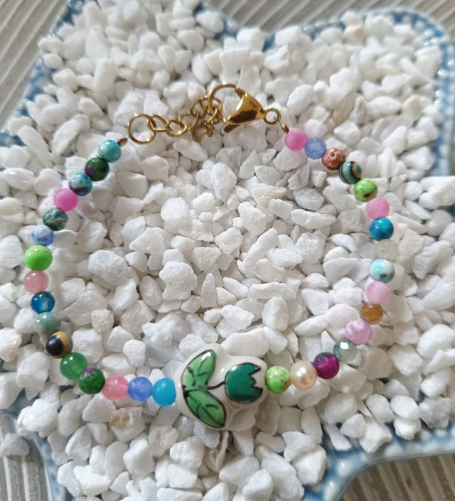 Pulsera piedras naturales multicolor