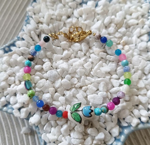 Pulsera piedras naturales multicolor