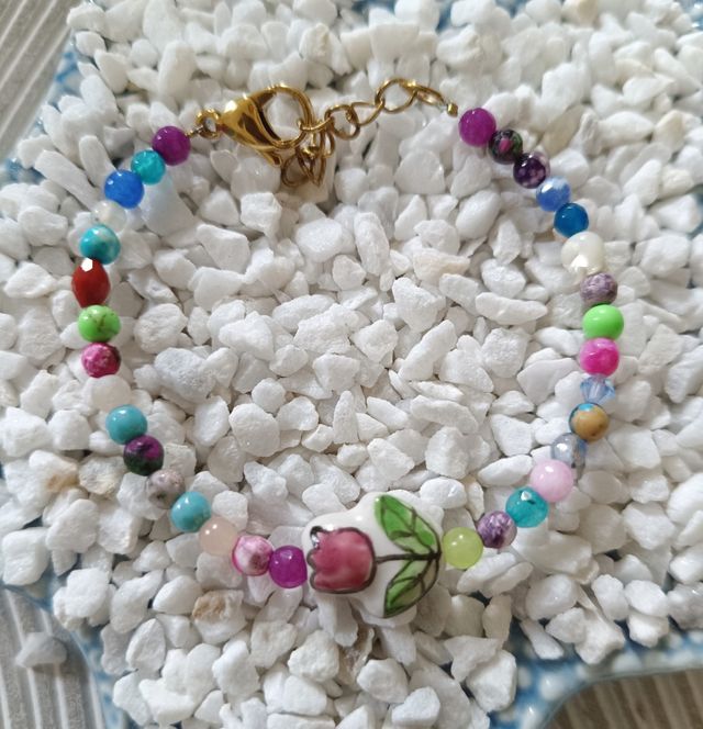 Pulsera piedras naturales multicolor