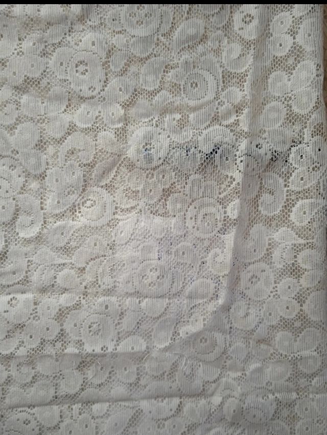 Retal encaje blanco cortinas