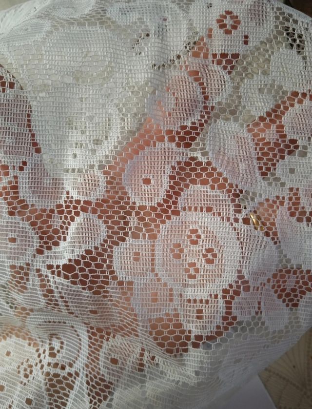 Retal encaje blanco cortinas