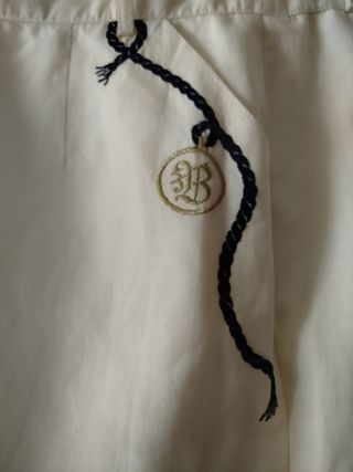 Falda blanca de lino burberry