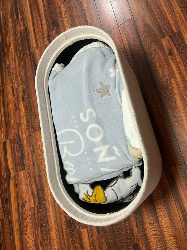 Puff mesa de centro Sklum - beige y madera