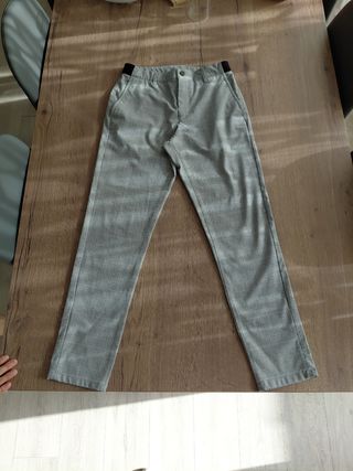 Pantalón Zara pata de gallo gris - S