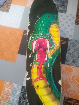 Skate antiguo c/ serpiente