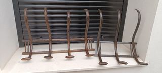 Percheros antiguos de madera 2uds