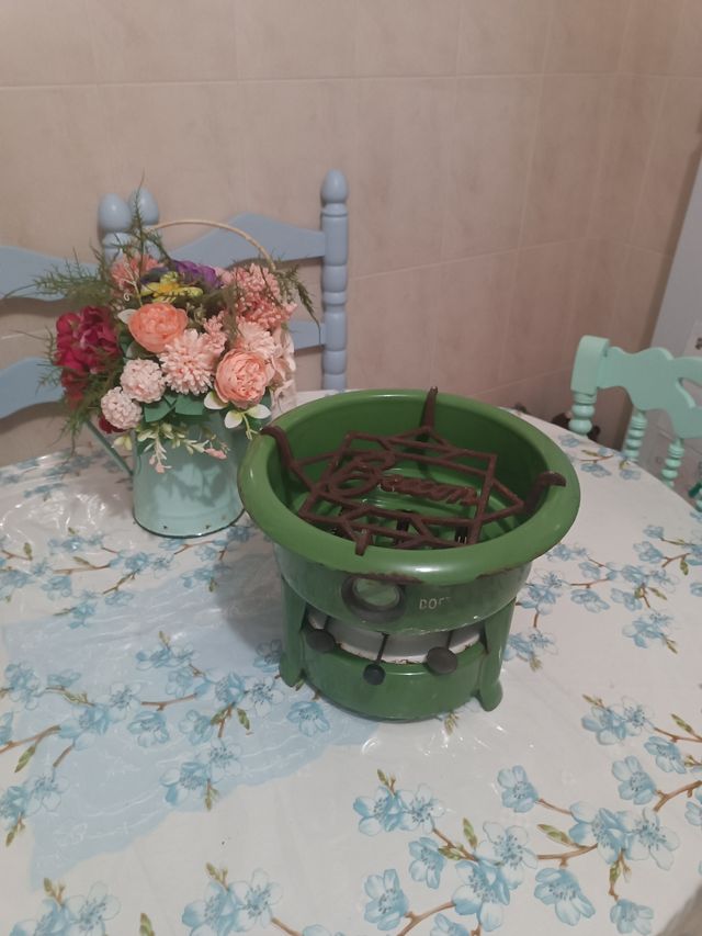 Hornillo holandés antiguo grande - verde