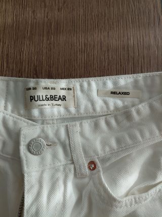 Vaqueros rotos PULL&BEAR - Blancos - Talla S