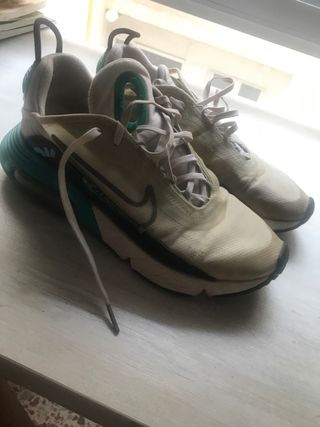 Zapatillas Nike Air Max 270 - Beige/Verde Agua de segunda mano por 38 EUR  en Valencia en WALLAPOP