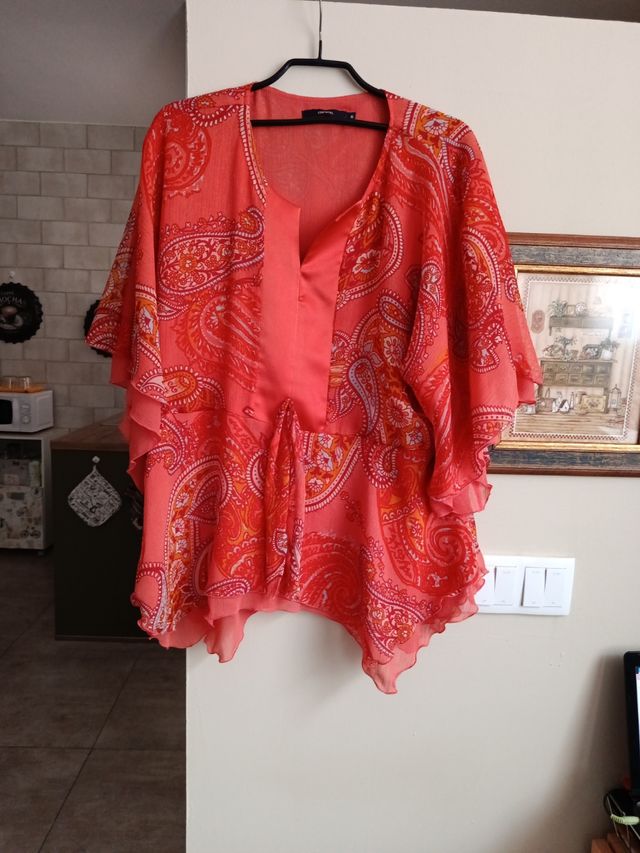 Blusa CORTEFIEL roja - Talla L