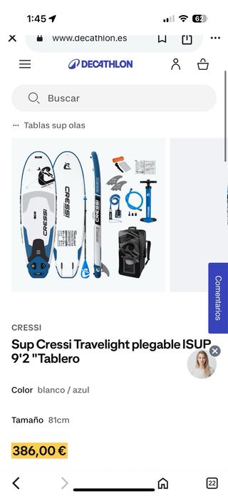 Tabla Paddle Surf Cressi Travelight 9'2