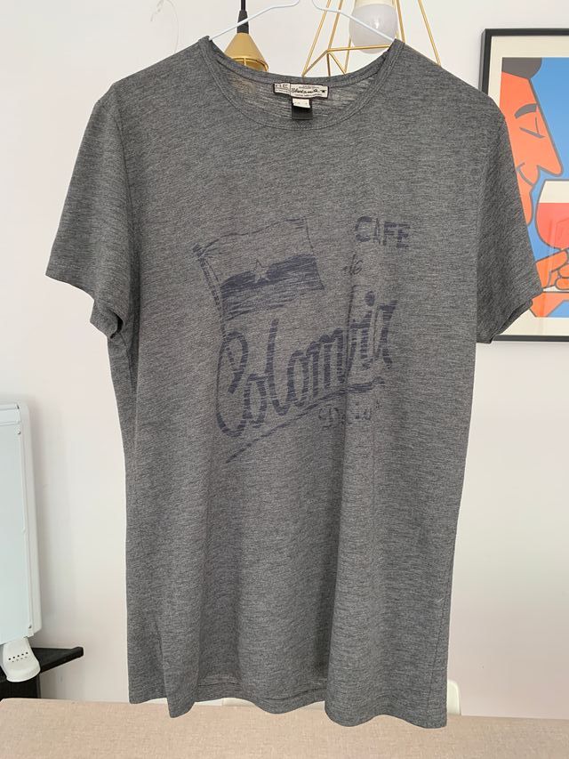 Camiseta Colombia – Mango – Gris – Talla S