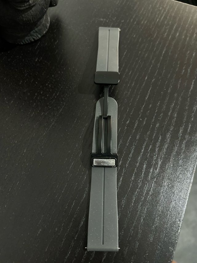 Correa reloj silicona 22mm - gris/negro