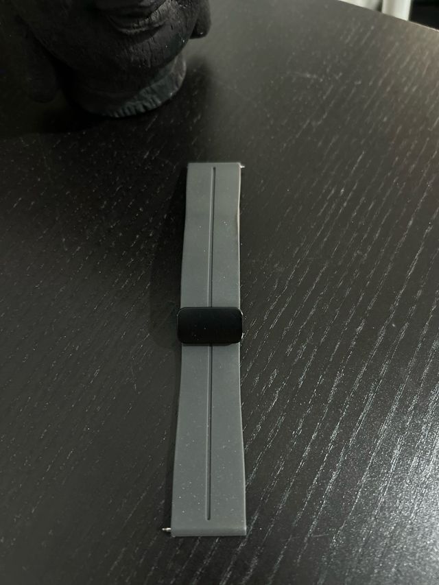 Correa reloj silicona 22mm - gris/negro