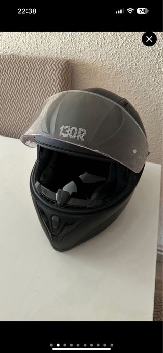 Casco moto 130R negro mate
