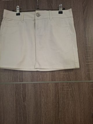 Mini Falda Vaquera Blanca