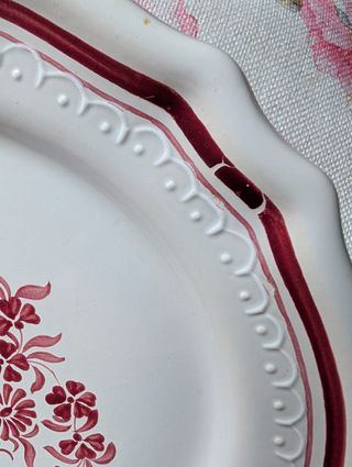 Plato porcelana francesa antiguo