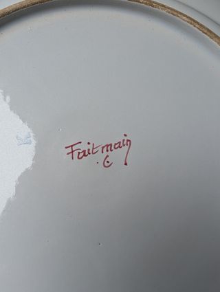 Plato porcelana francesa antiguo