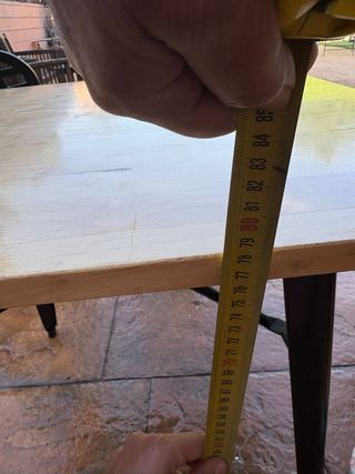 Mesa alta metal y madera