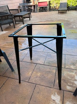 Mesa alta metal y madera