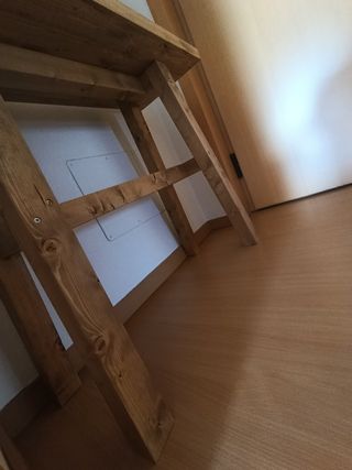 Mesa consola madera maciza 100x80x36cm