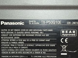 TV Panasonic Viera 50 pulgadas TX-P50G10E- Impecab