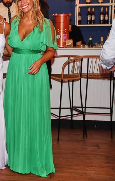 Vestito lungo verde elegante