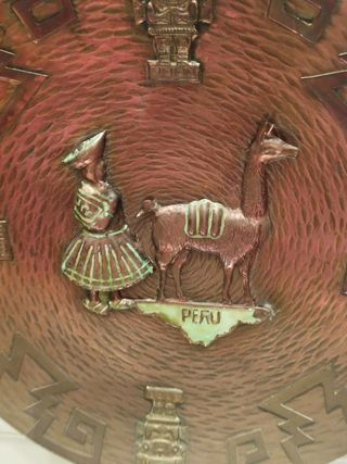 2 Platos cobre Perú - Artesanía