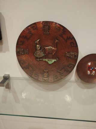 2 Platos cobre Perú - Artesanía