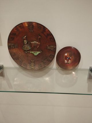 2 Platos cobre Perú - Artesanía