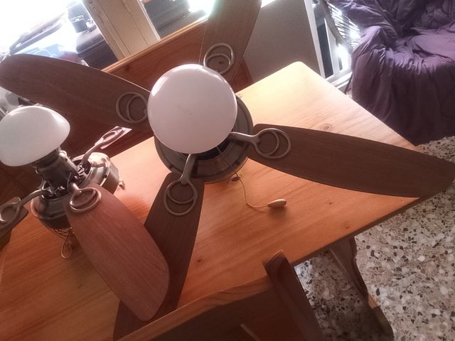 2 Ventiladores techo madera