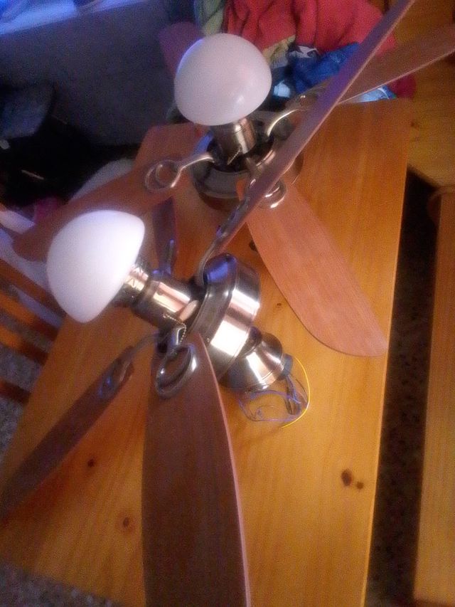 2 Ventiladores techo madera