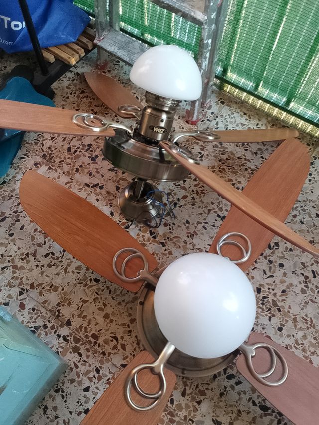 2 Ventiladores techo madera