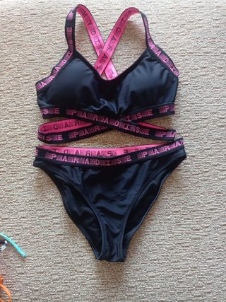 Bikini negro y rosa PARADISE
