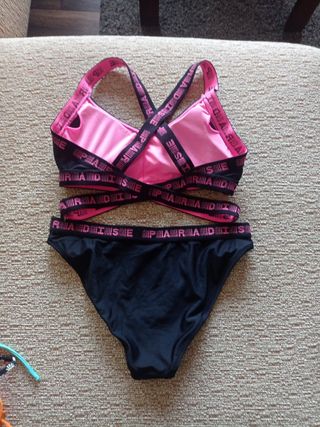 Bikini negro y rosa PARADISE