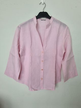 Camicia rosa in Ramiè 