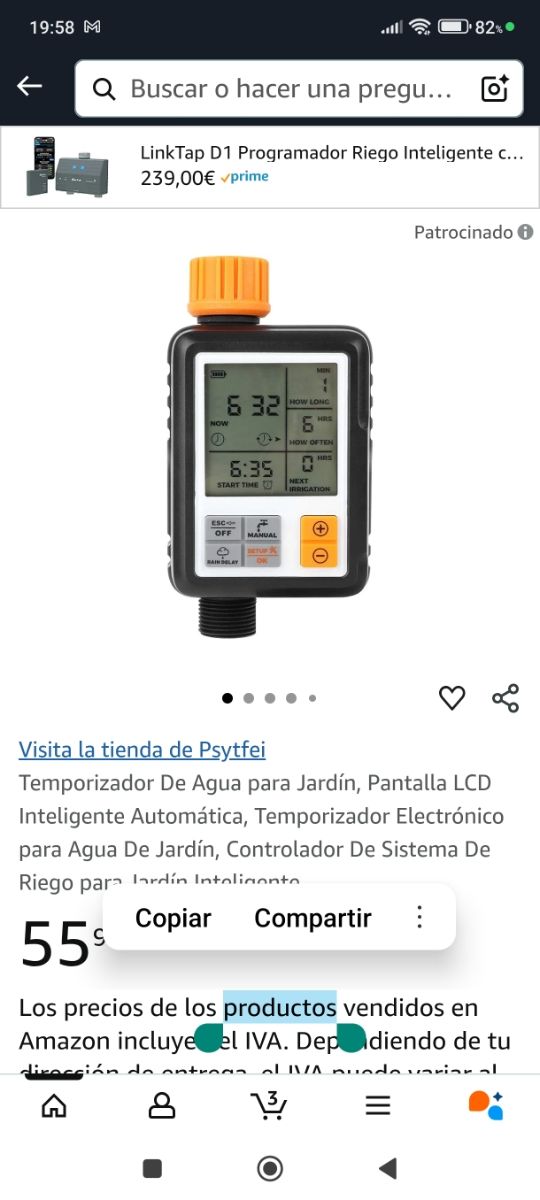 Timer di irrigazione digitale per giardino