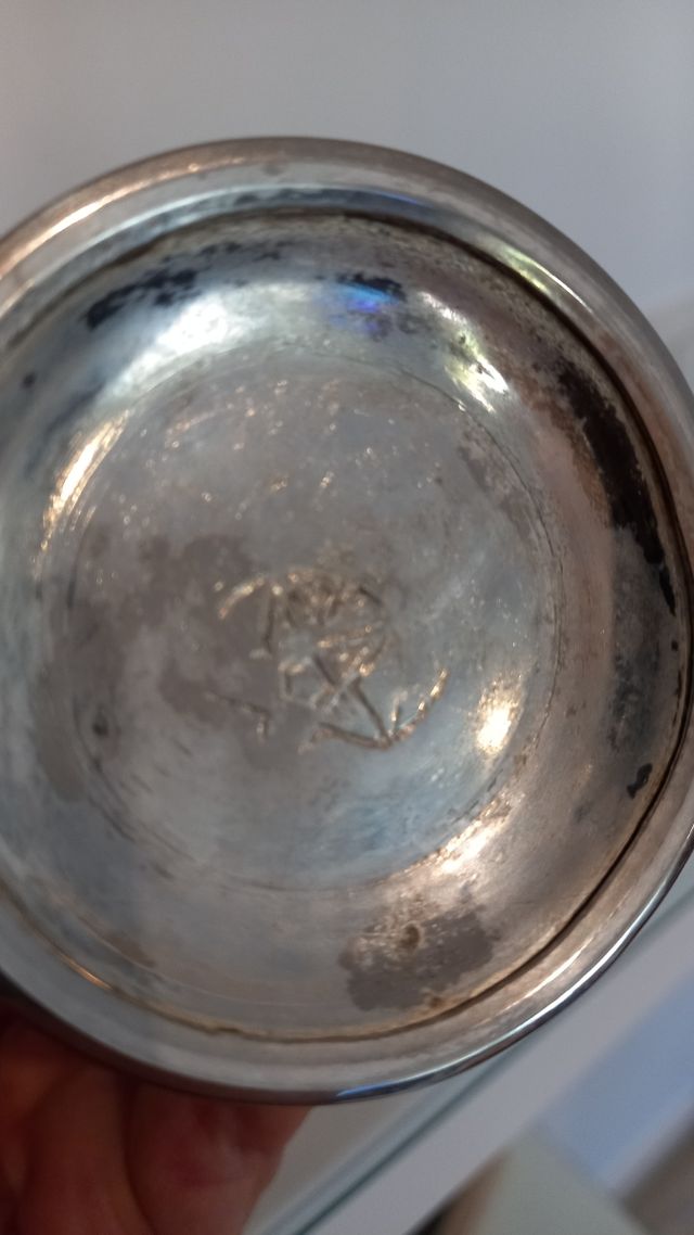 Perfumero vintage plateado