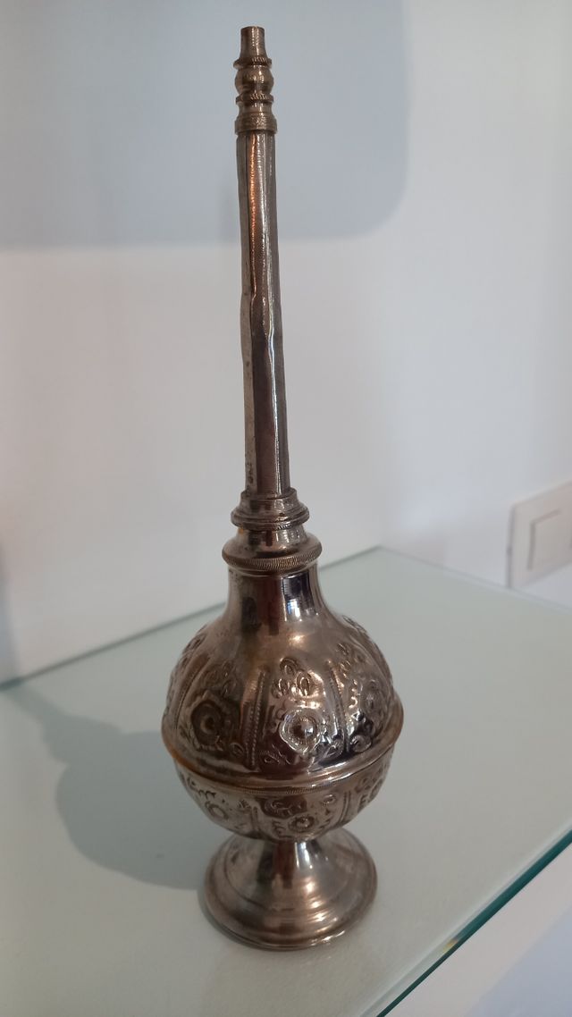 Perfumero vintage plateado