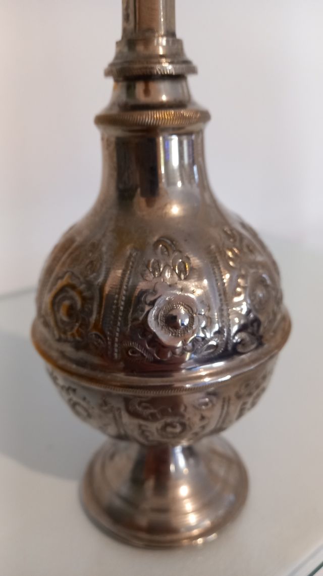 Perfumero vintage plateado