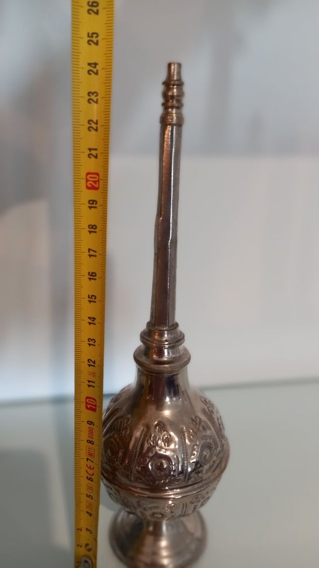 Perfumero vintage plateado