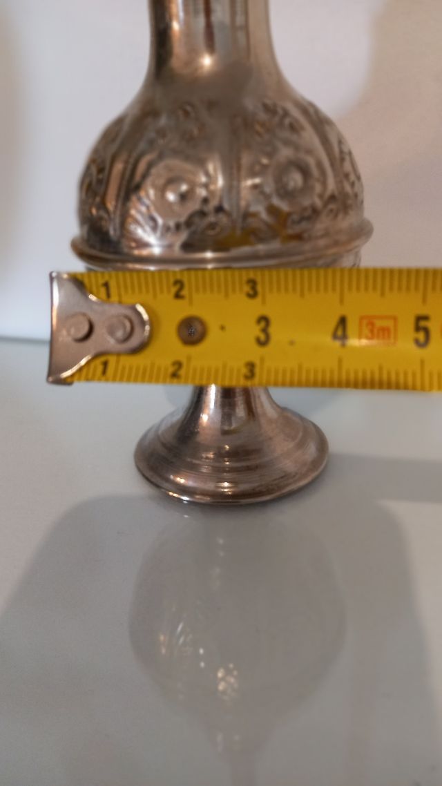 Perfumero vintage plateado