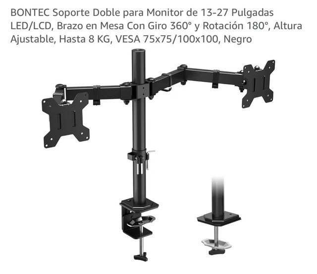 Soporte doble monitor PC