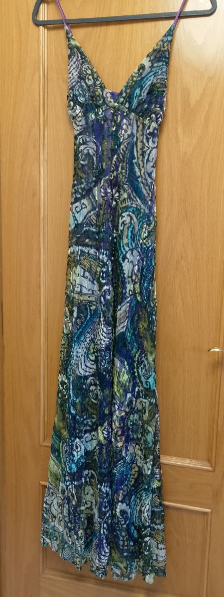 Vestido largo multicolor