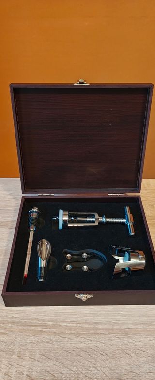 Set apribottiglie legno metallo Modelia Gusto