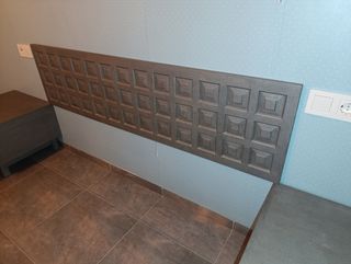 Cabecero cama + 2 mesitas noche estilo castellano