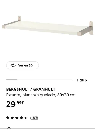 FENOMENAL PRECIO!!!! Estantes blancos con soportes