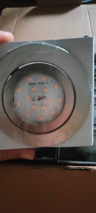 6 Faretti LED soffitto argento colore nickel