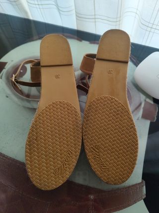 Alpargatas esparteñas plataforma beige-marrón