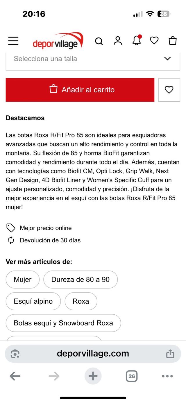 Botas Esquí Roxa R/Fit Pro 85